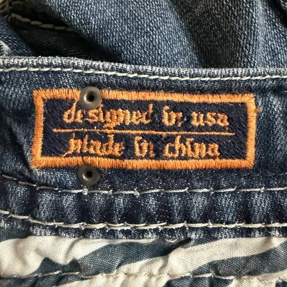 Rock Revival Scarlett Easy Shorts Rhinestones Denim Shorts E8200EH27 Size 27 - Picture 10 of 12